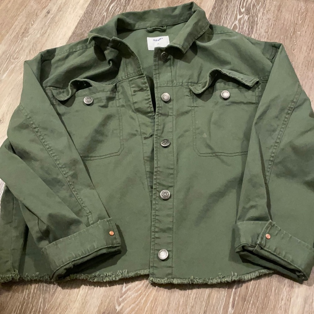 Olea Navy Green jean jacket